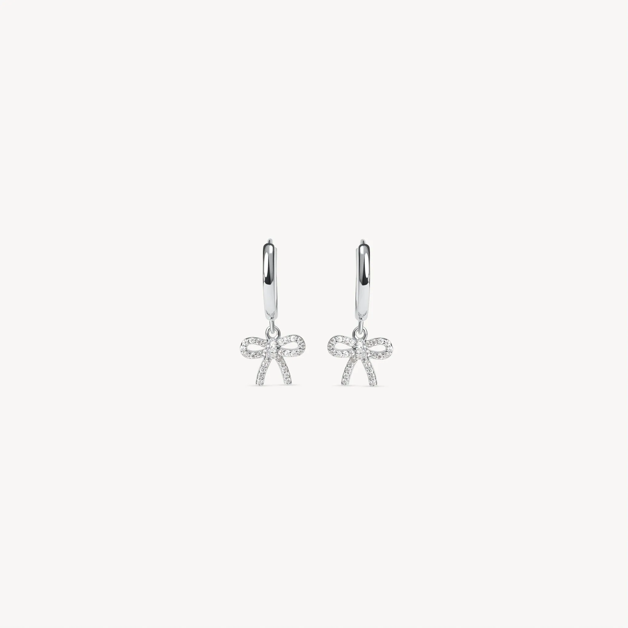 Baby Bow Hoop Earrings
