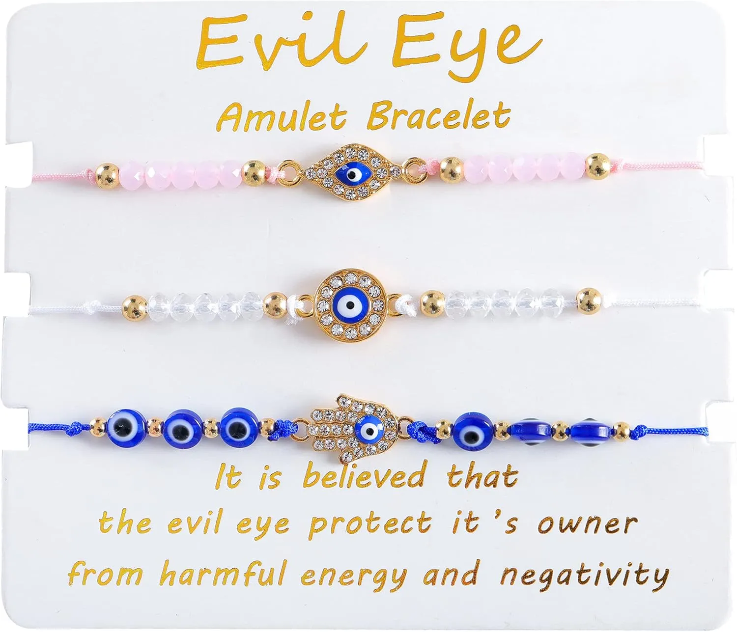 BONITTER Evil Eye Bracelets Best Friend Bracelets Matching Couple Bracelet for Bff Friendship Relationship Boyfriend Girlfriend Valentines Gift