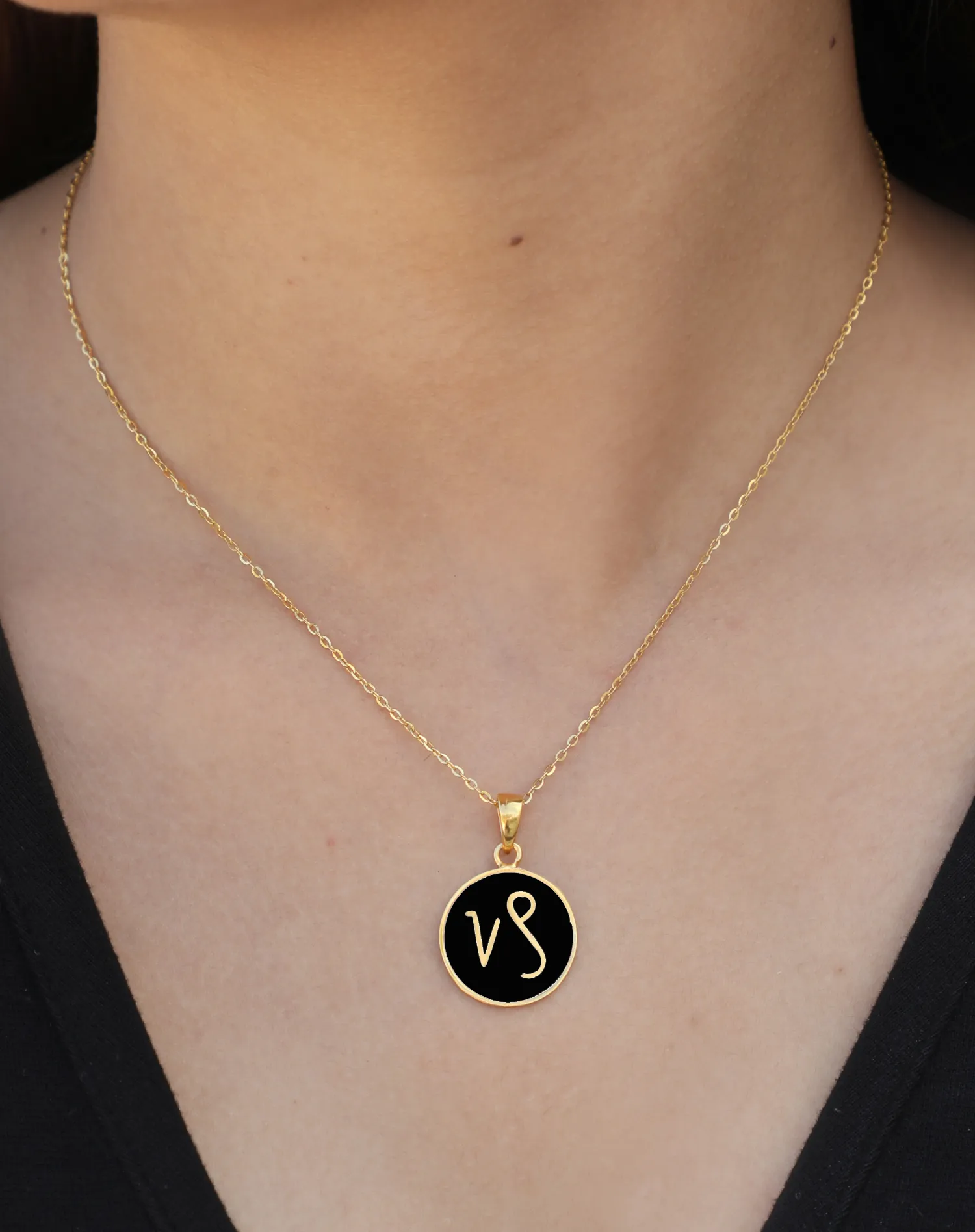Capricorn Zodiac Enamel pendant
