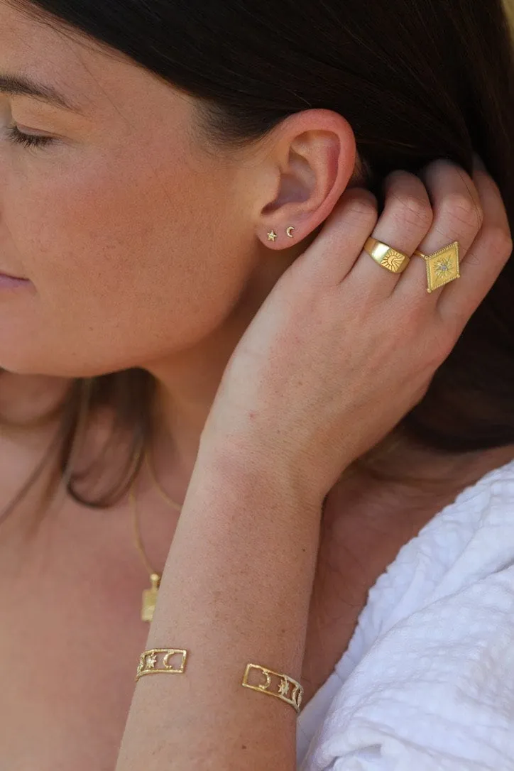 Cosmic Lover 14K Gold Studs