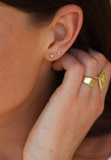 Cosmic Lover 14K Gold Studs