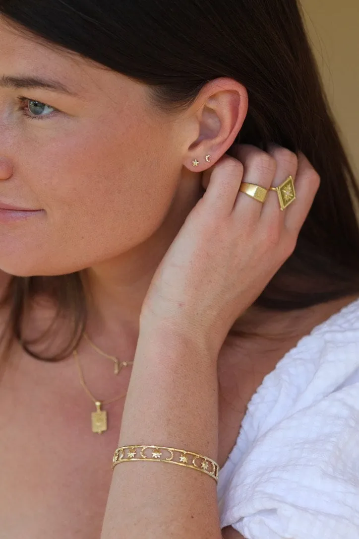 Cosmic Lover 14K Gold Studs