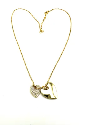 Double Heart Gold Necklace