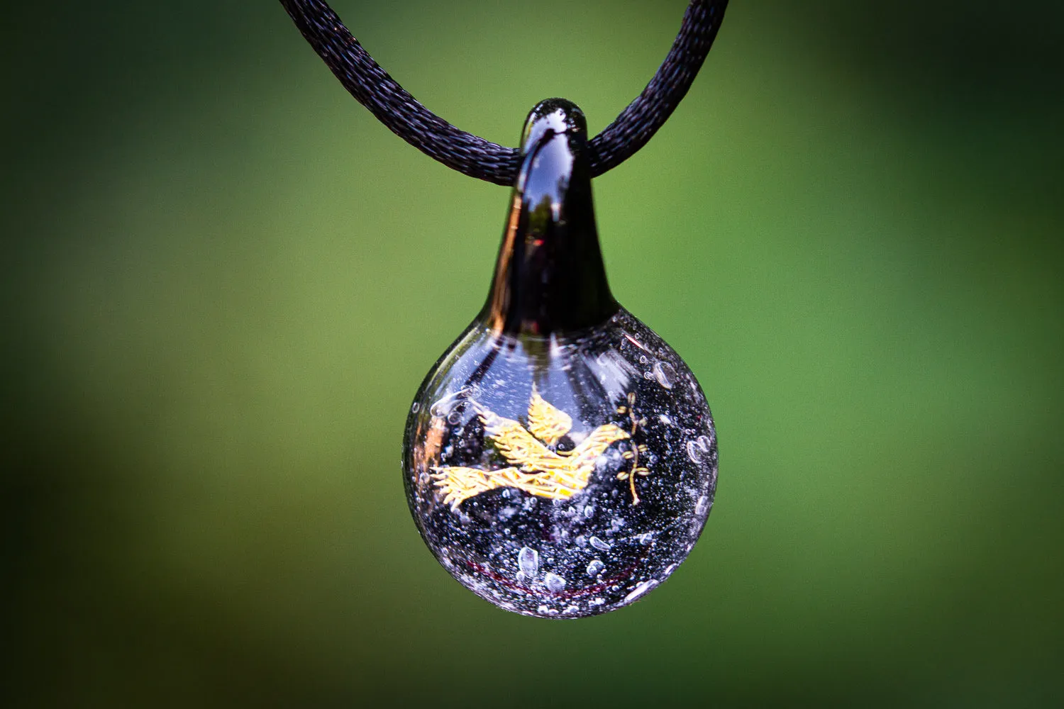 Dove Hologram Pendant with Infused Cremation Ash