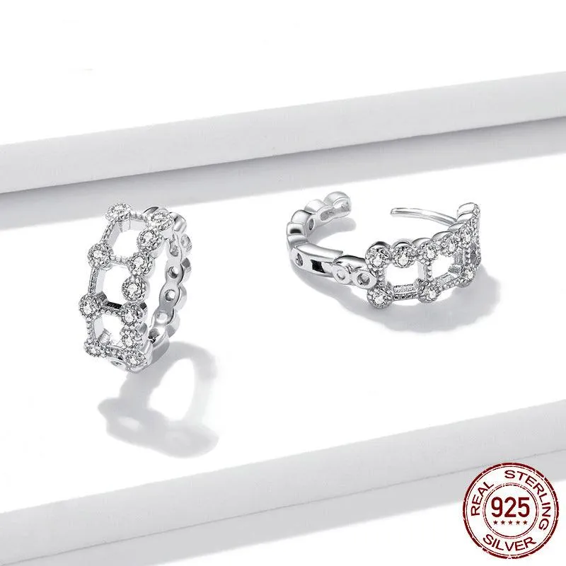 Electroplated Simple Double Layer Earrings