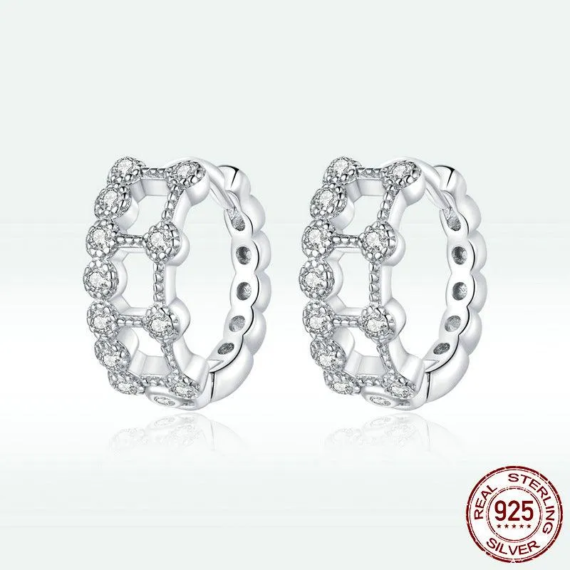 Electroplated Simple Double Layer Earrings