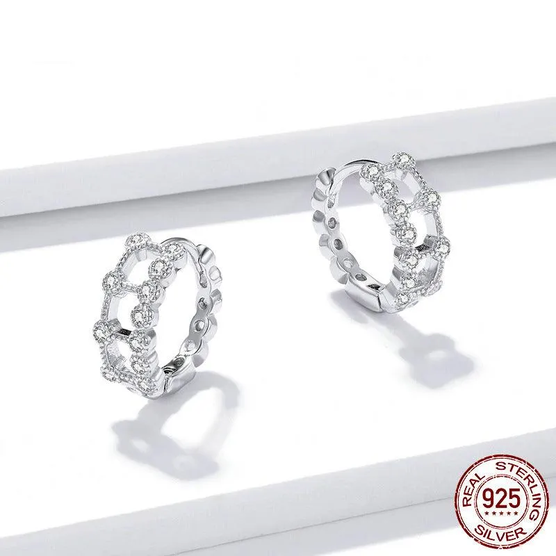 Electroplated Simple Double Layer Earrings