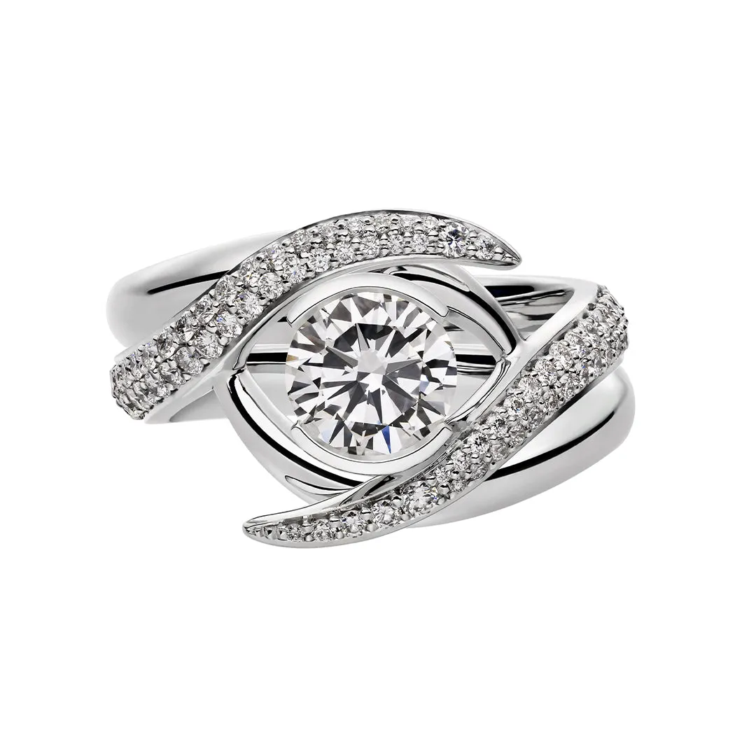 Entwined Rapture75 Engagement Ring - Platinum & 0.91ct Diamond