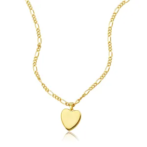 Figaro Chain Heart Necklace gold