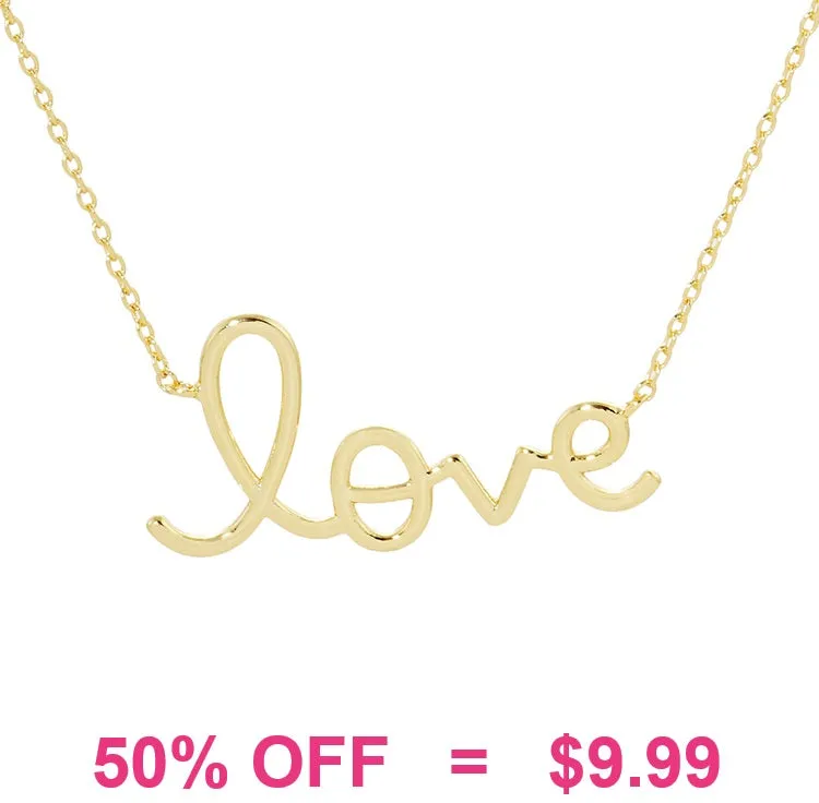 Gold LOVE necklace