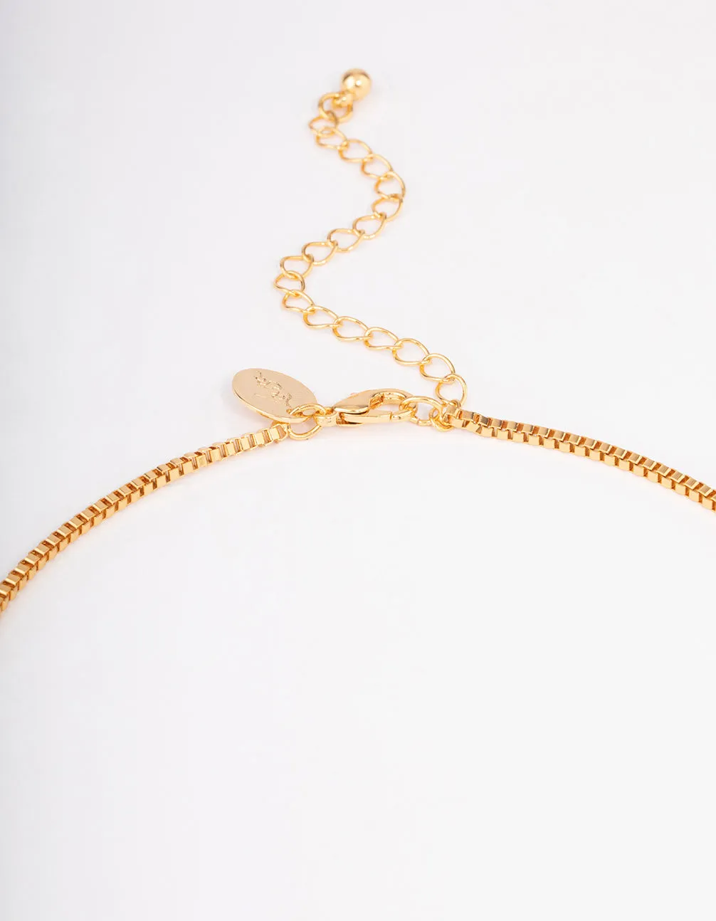 Gold Plated Long Large Puffy Heart Necklace