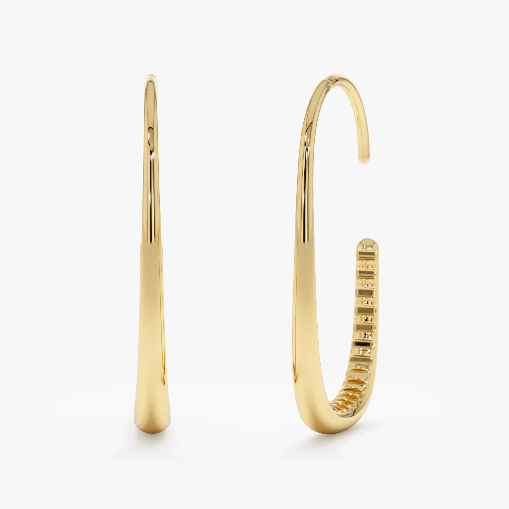 Gold Tapered Drop Earrings, Jolie