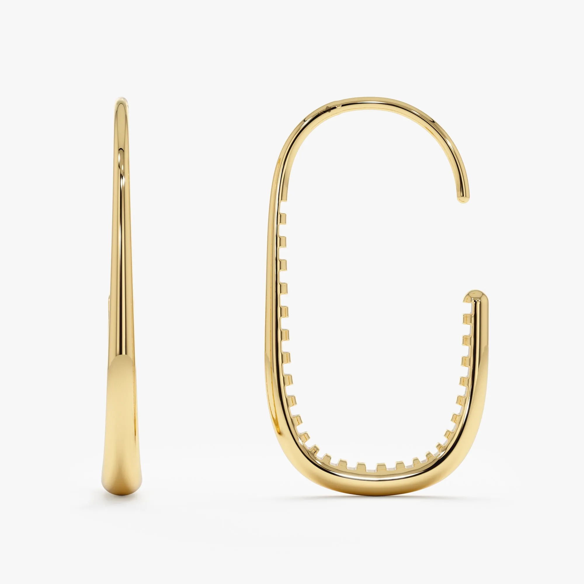 Gold Tapered Drop Earrings, Jolie