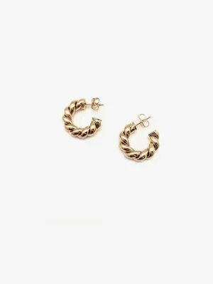Gold Twist Hoops