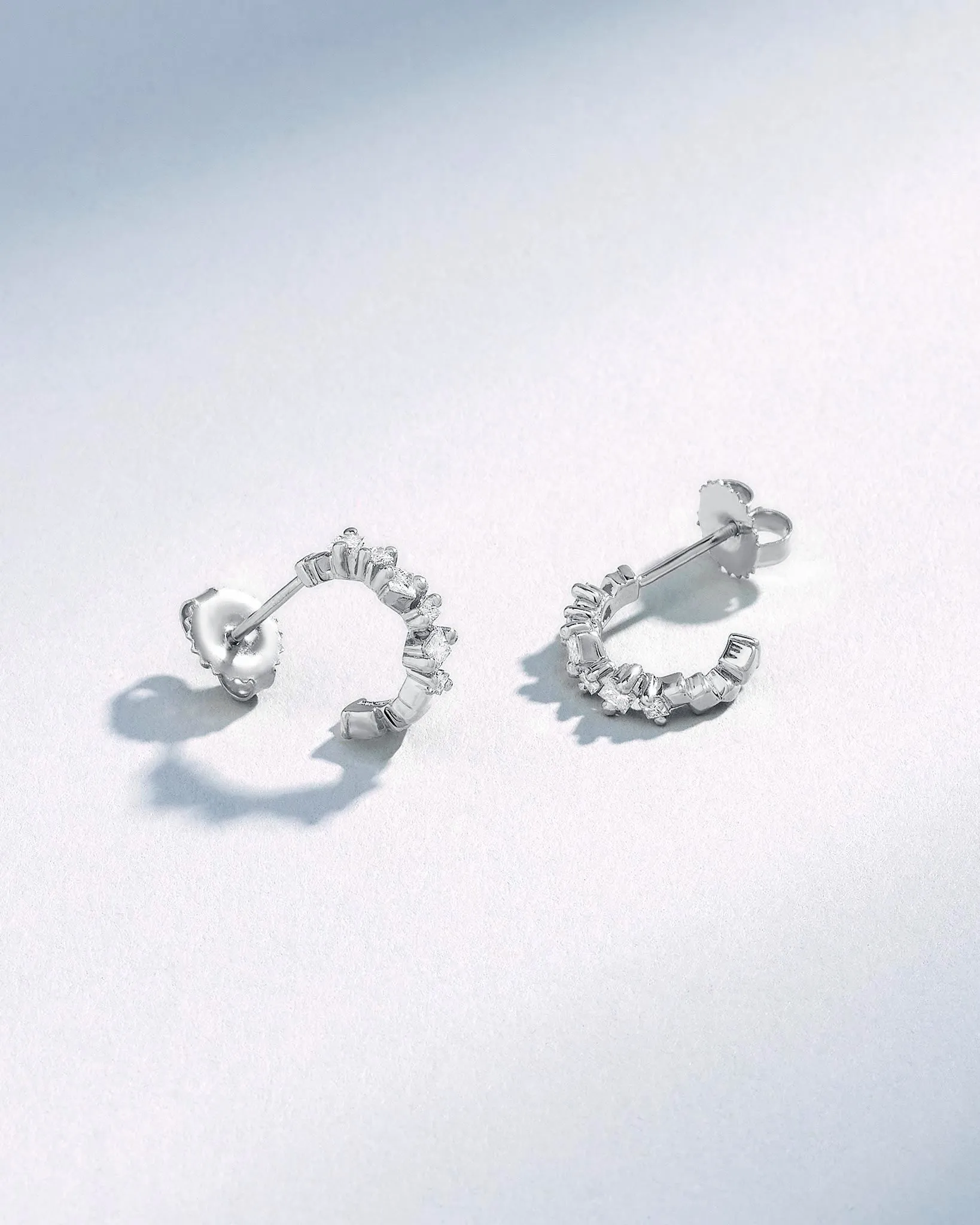 Golden Diamond Mini Hoops