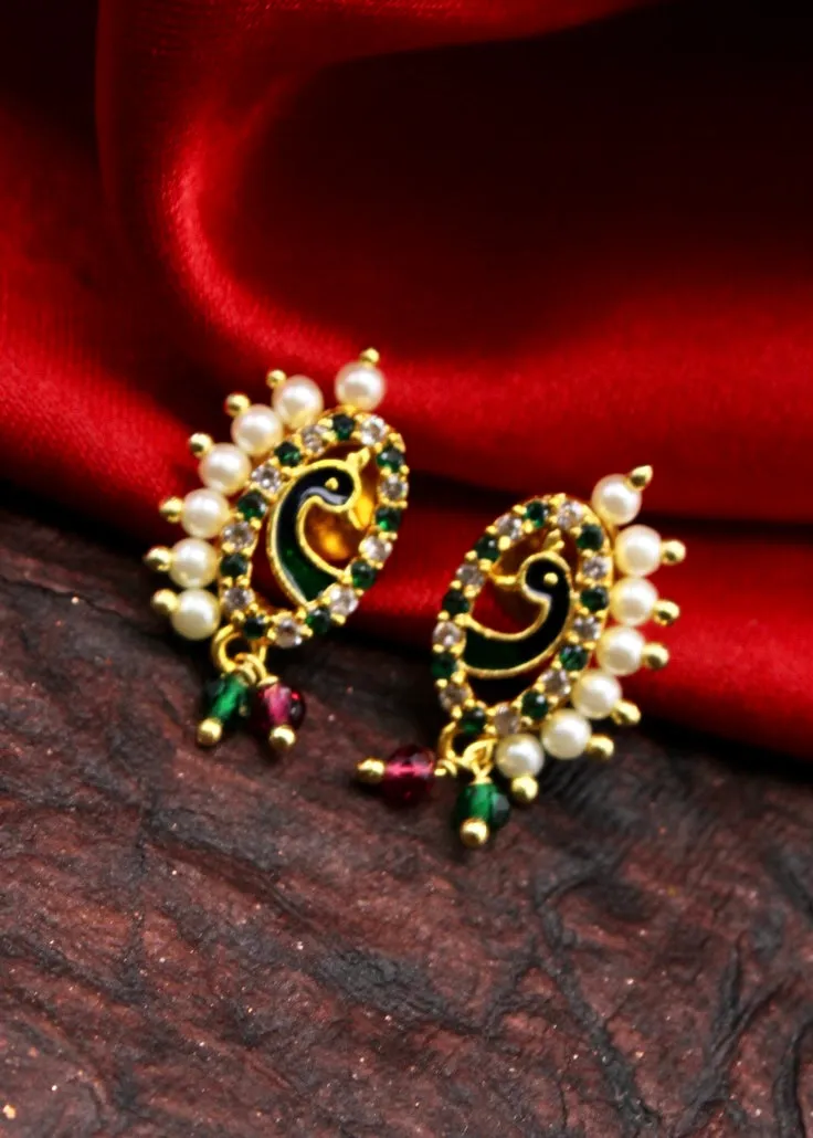 GRACEFUL PEACOCK EARRINGS