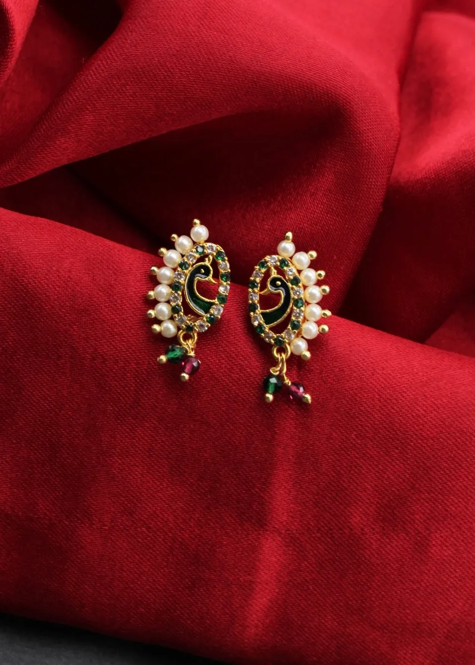 GRACEFUL PEACOCK EARRINGS
