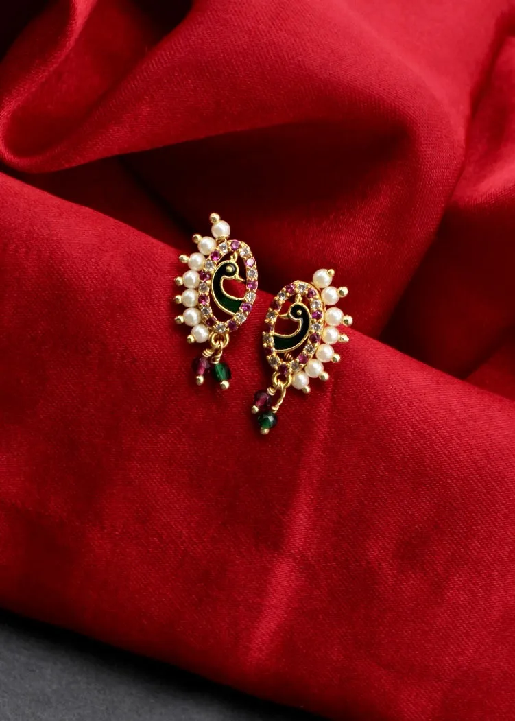 GRACEFUL PEACOCK EARRINGS