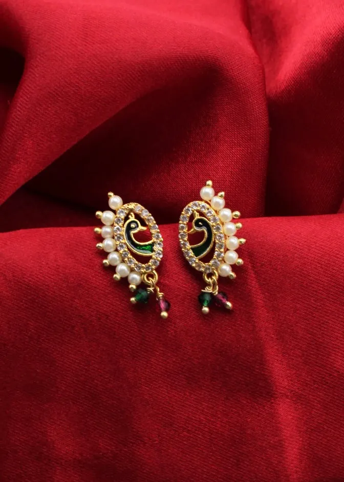 GRACEFUL PEACOCK EARRINGS