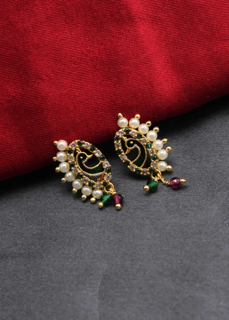 GRACEFUL PEACOCK EARRINGS