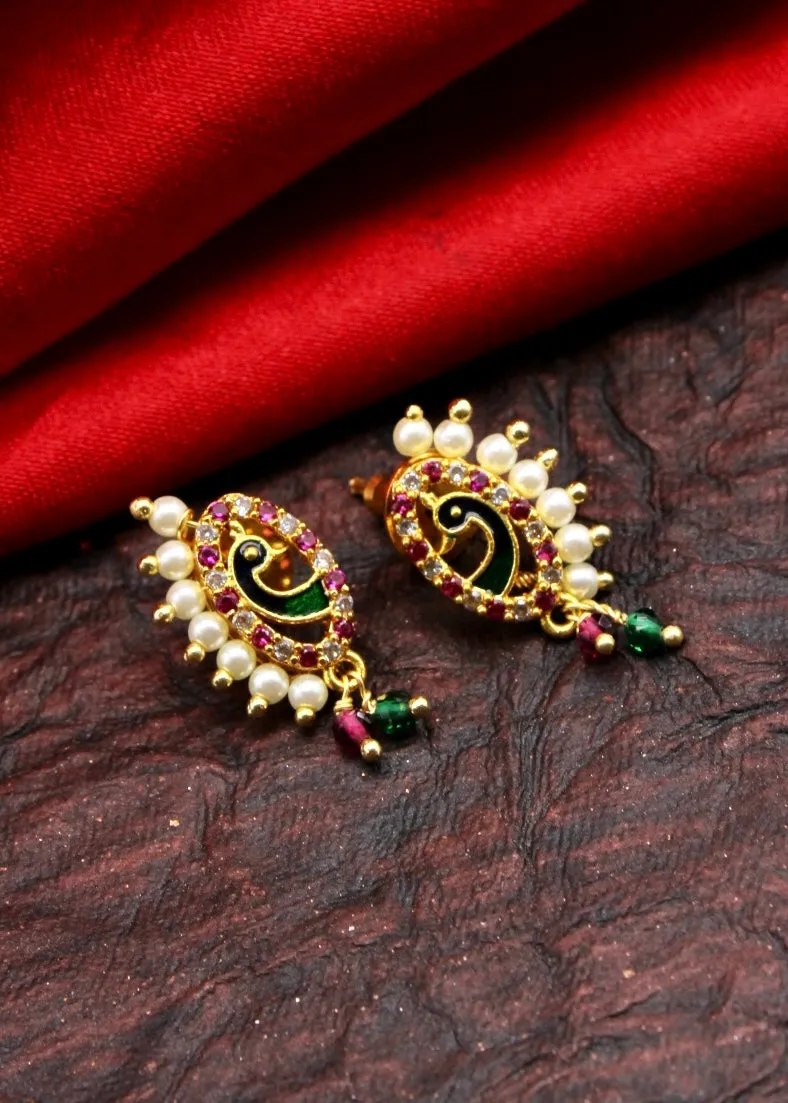 GRACEFUL PEACOCK EARRINGS