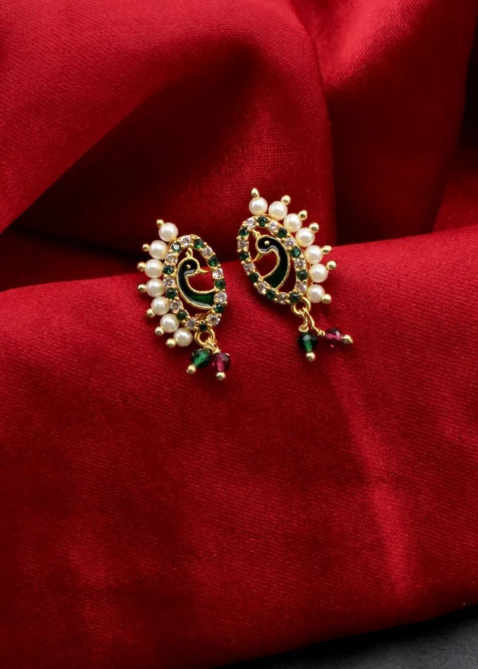 GRACEFUL PEACOCK EARRINGS