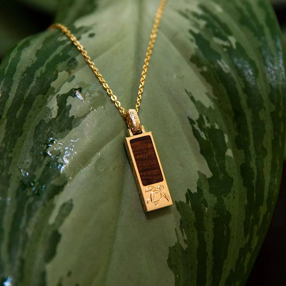 Koa Wood Honu Bar Pendant