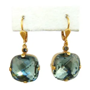 La Vie Parisienne Earrings Swarovski Crystal Popesco 6575G Indian Sapphire Extra