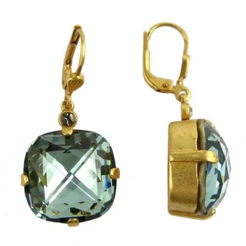 La Vie Parisienne Earrings Swarovski Crystal Popesco 6575G Indian Sapphire Extra