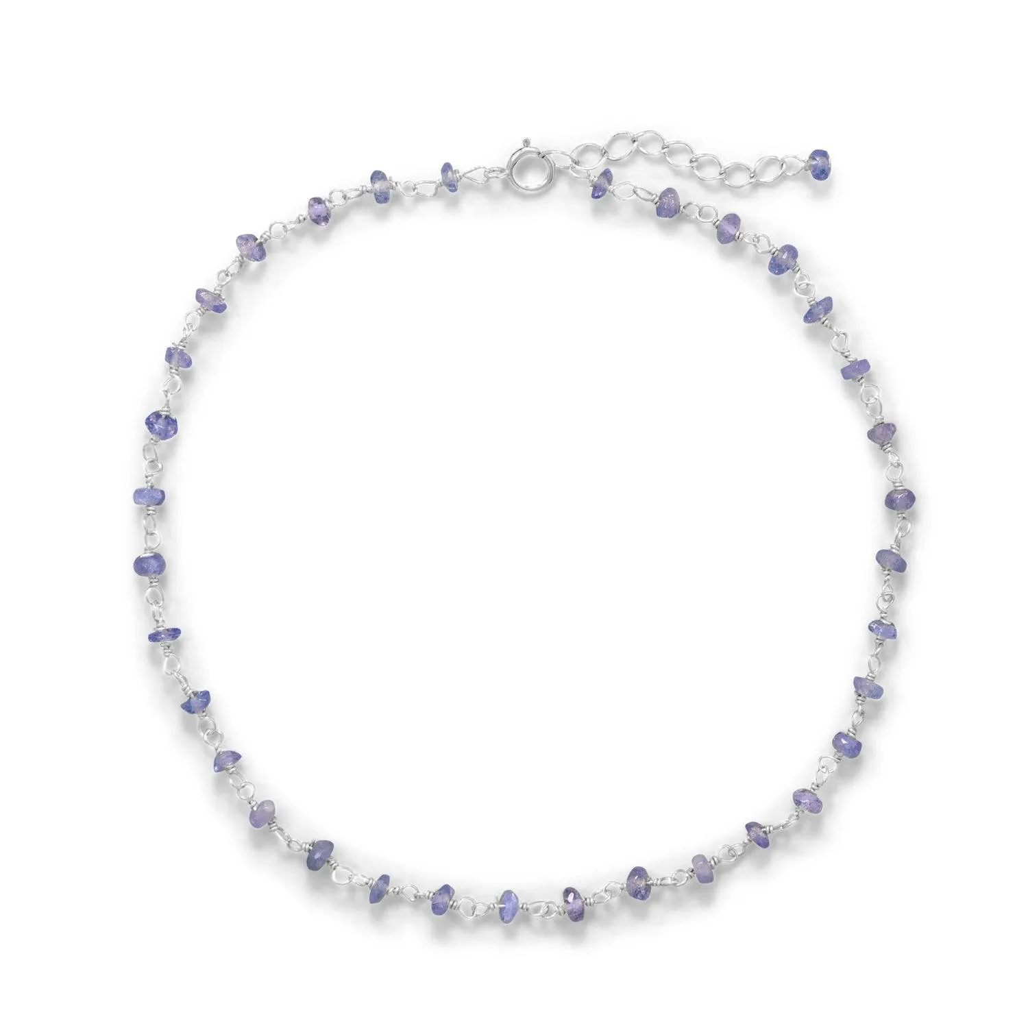 Lavender Love! 9.5"   1" Tanzanite Bead Anklet