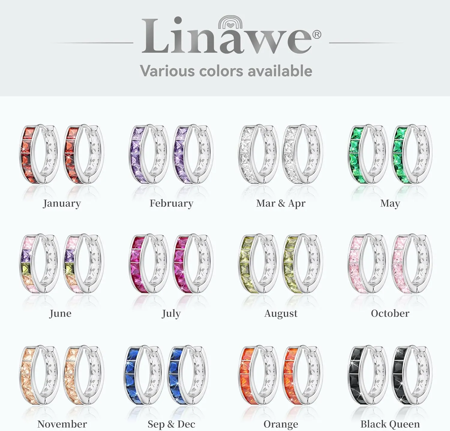 Linawe Small Hoop Earrings for Women Trendy, Tragus Piercing Jewelry, Cubic Zirconia Studs Huggie Earrings, Mini Chunky Tiny Helix Earrings, Gold/Rose Gold/Silver Cartilage Hoops