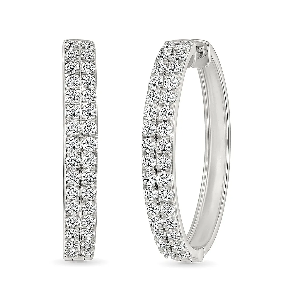Line Gold & Diamond Earrings