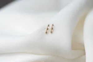 Long Bar Crystal Studs