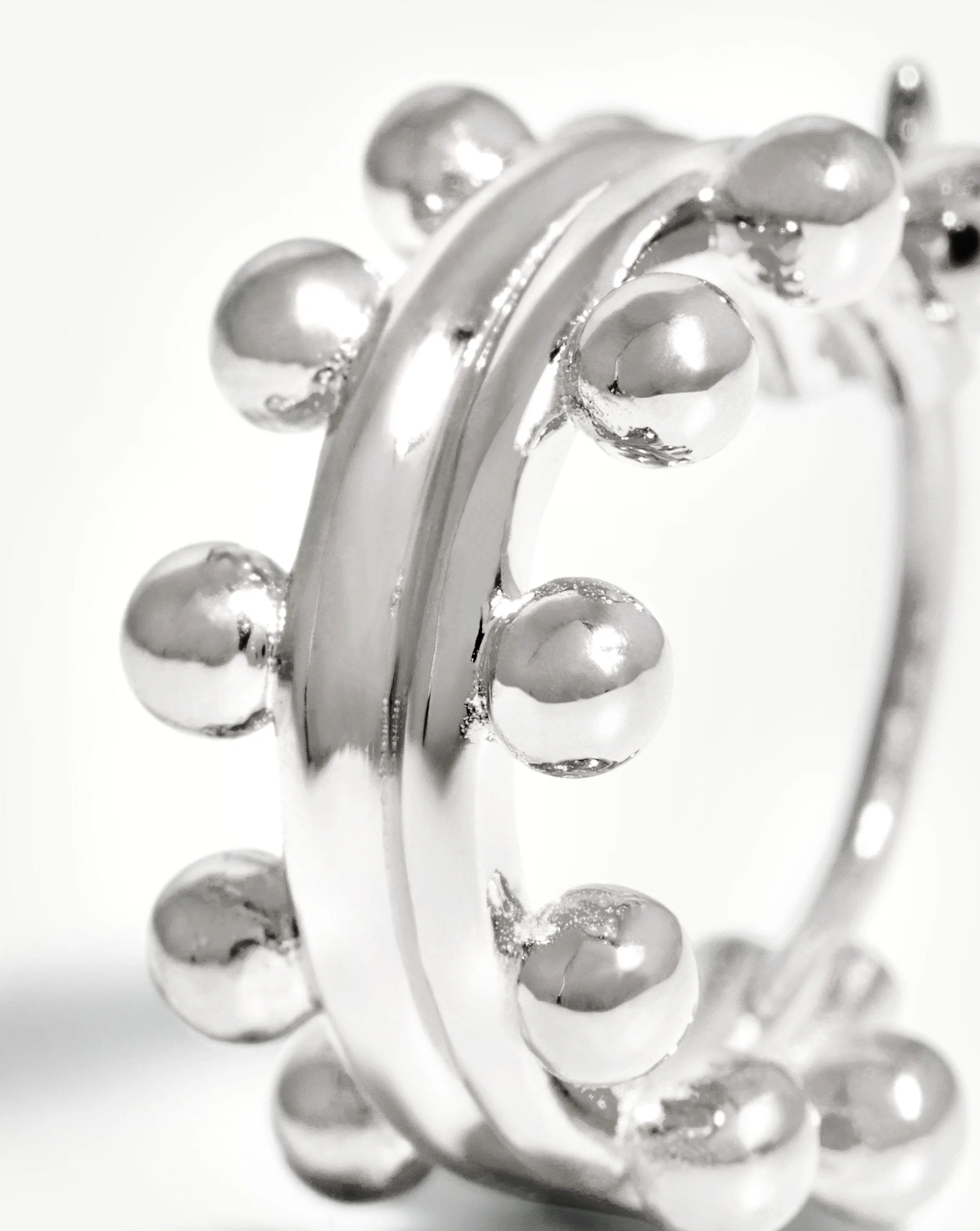 Mini Double Beaded Hoop Earrings