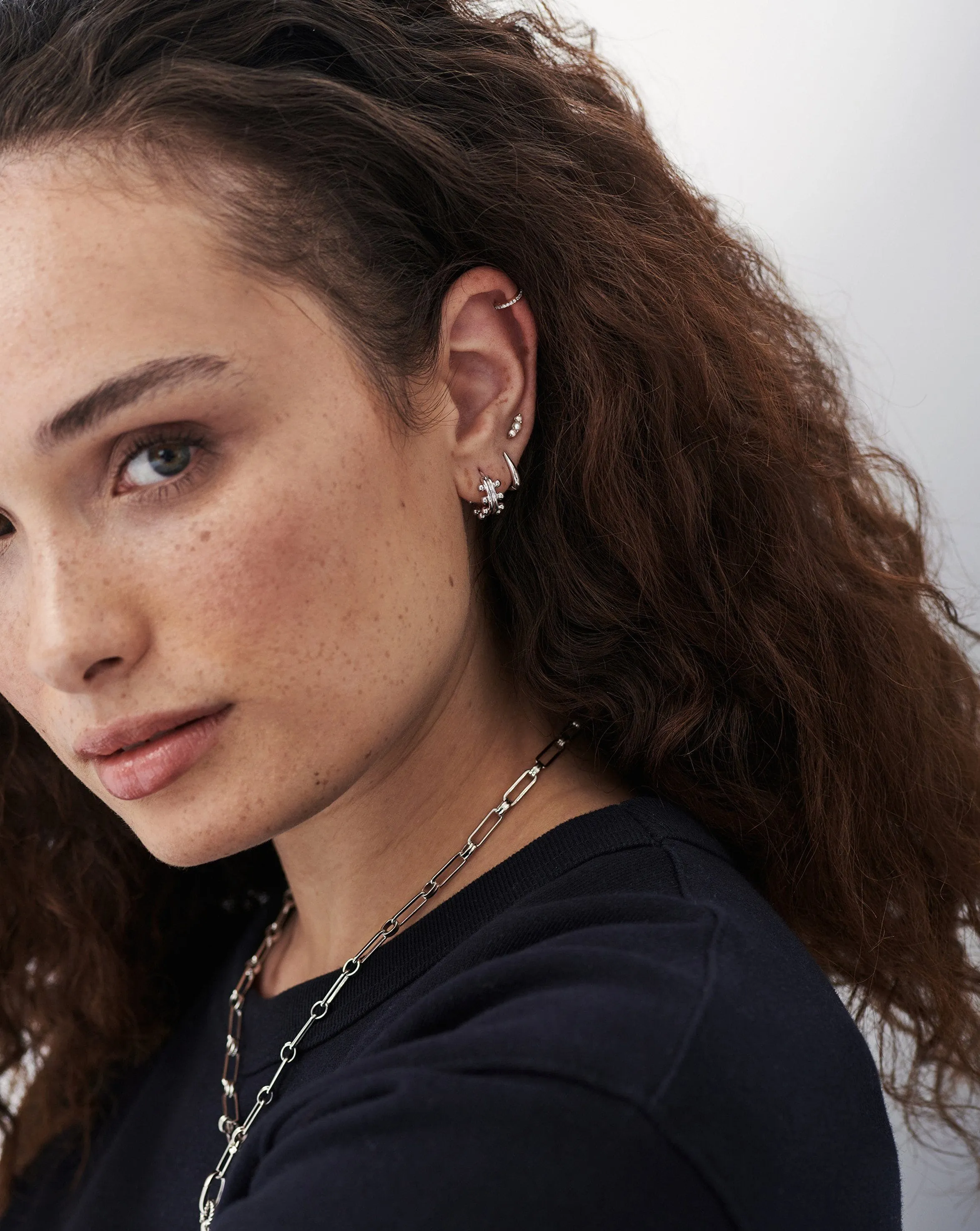 Mini Double Beaded Hoop Earrings