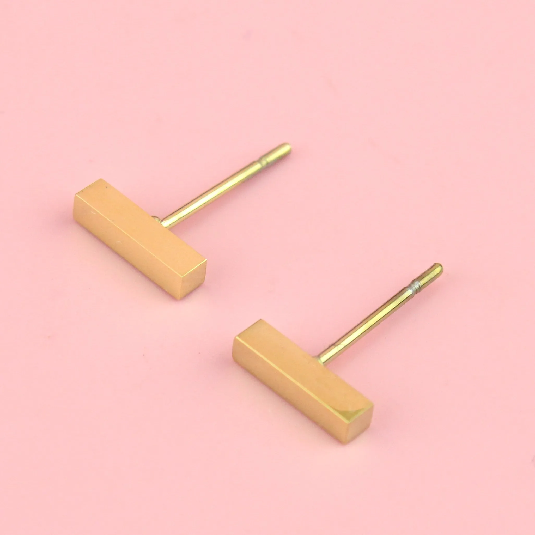 Minimalist Bar Studs (Gold Plated)