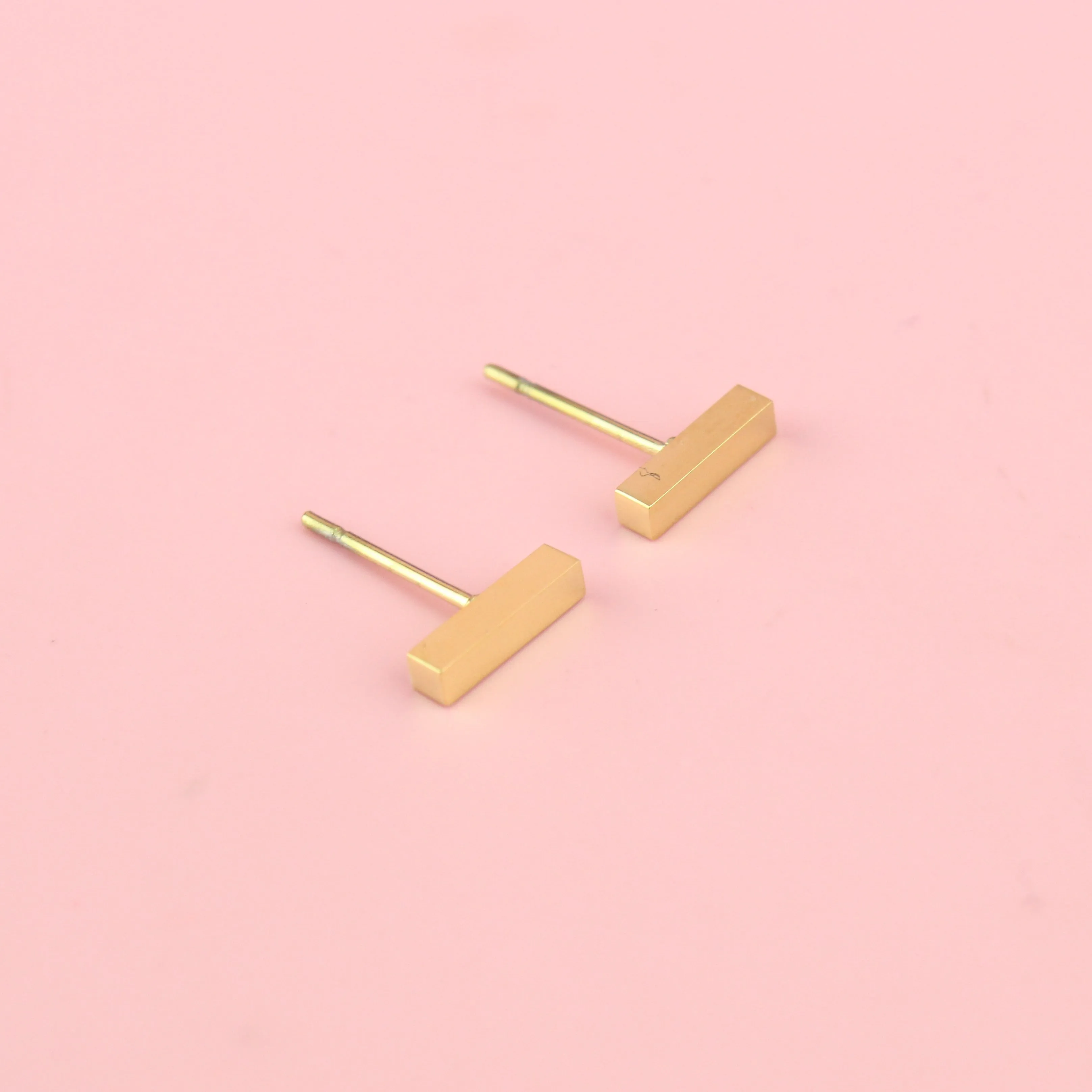Minimalist Bar Studs (Gold Plated)