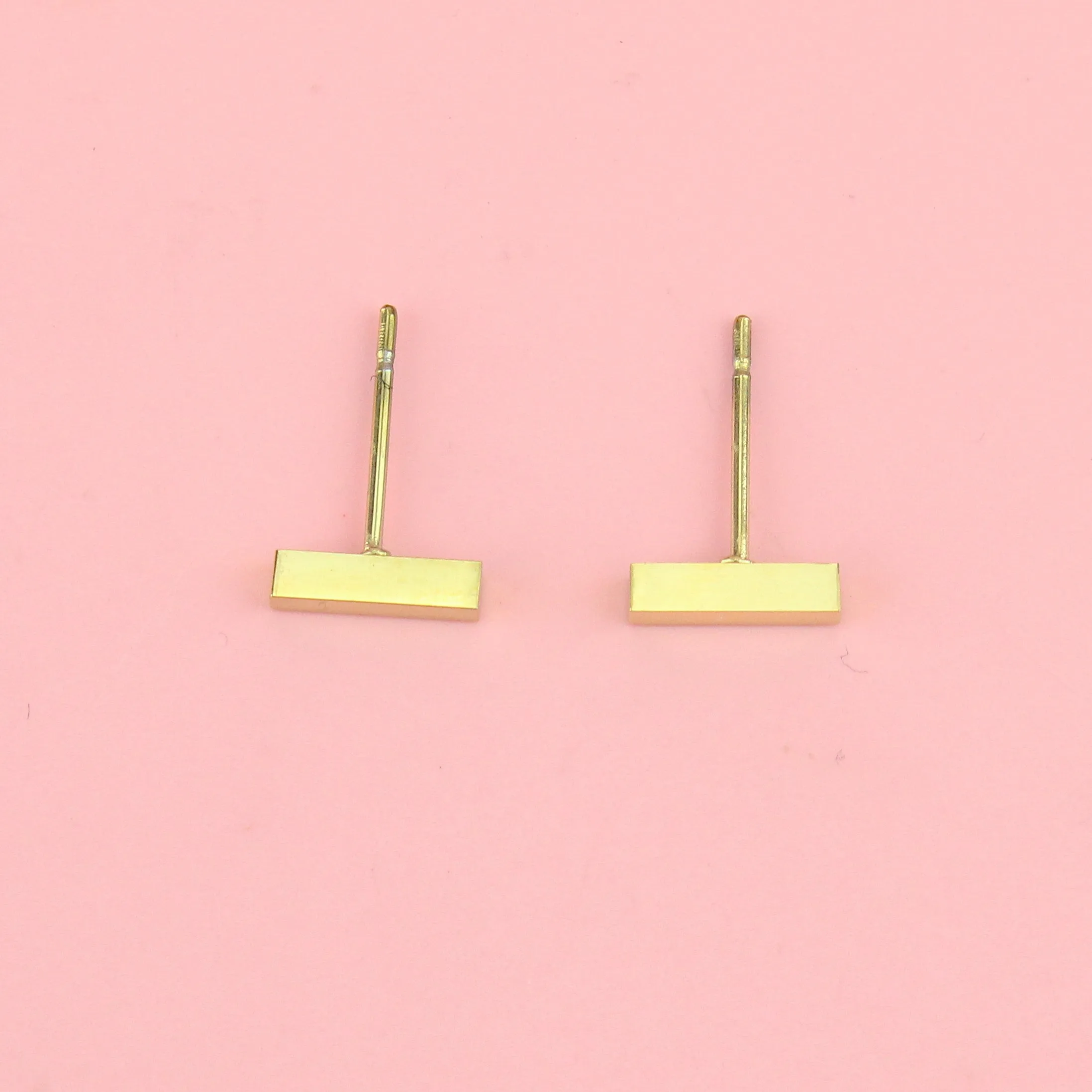 Minimalist Bar Studs (Gold Plated)