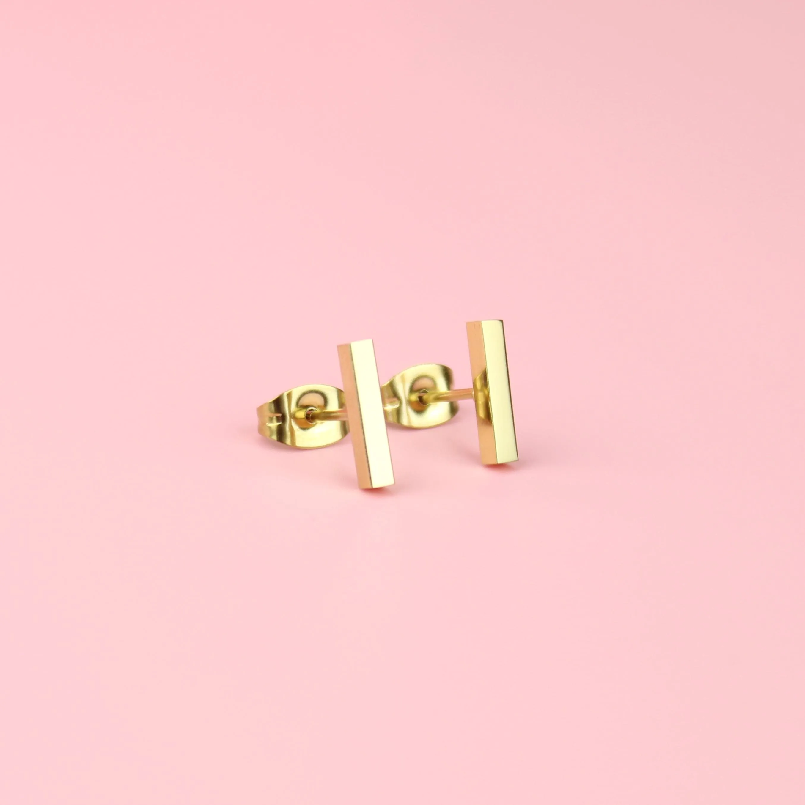Minimalist Bar Studs (Gold Plated)