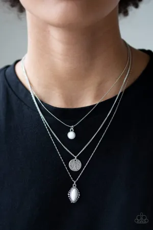 Paparazzi Necklace ~ Tide Drifter - White