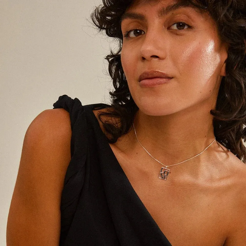 Pilgrim Love Tag Recycled Pendant Necklace