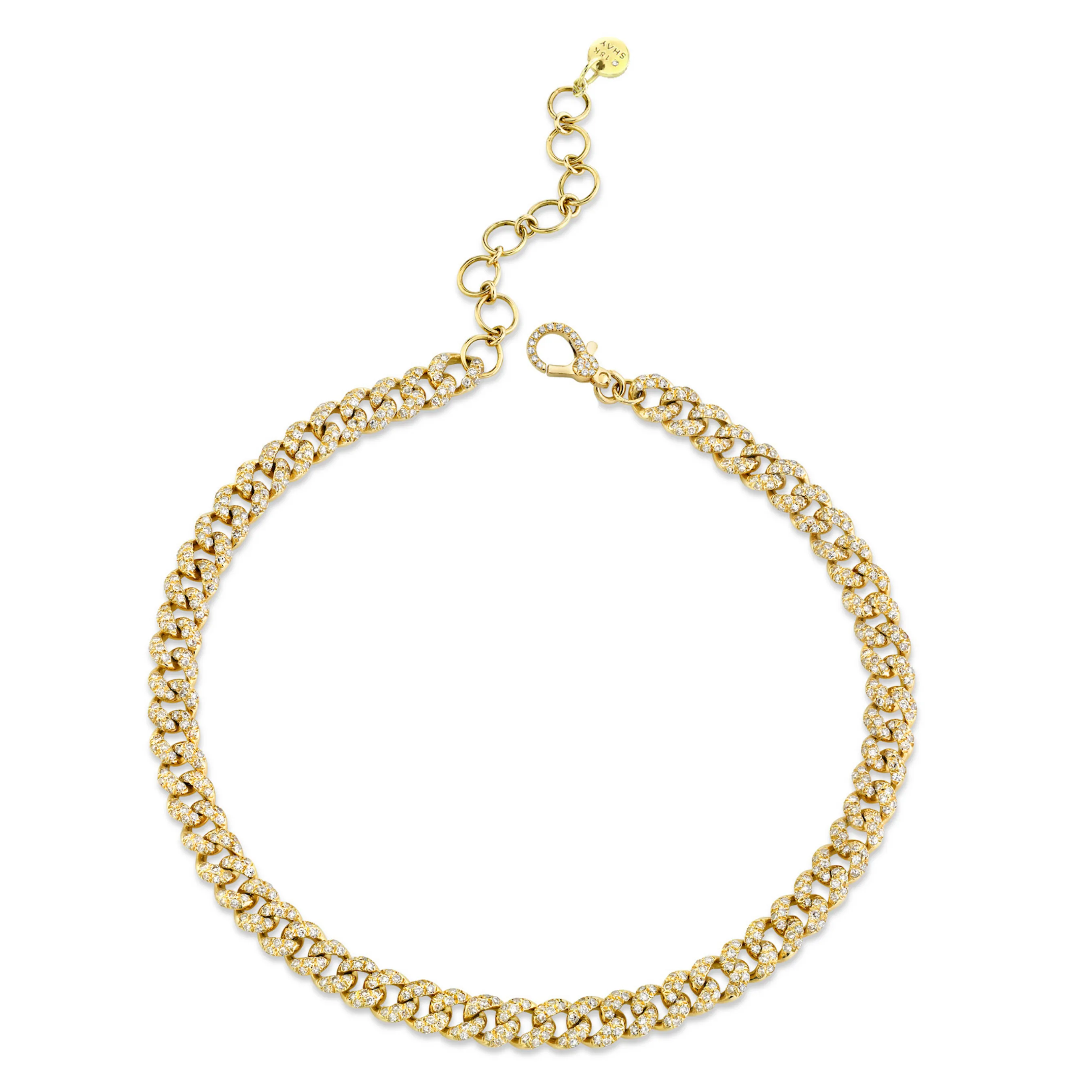 READY TO SHIP DIAMOND PAVE MINI LINK ANKLET