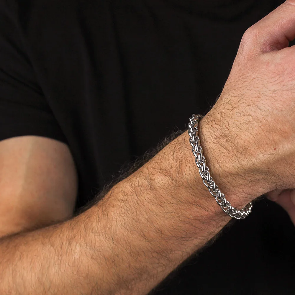 Rope Chain Bracelet (Silver-Plated)