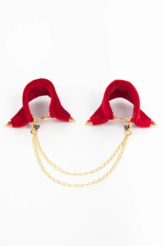 Rouge Velvet Cuffs