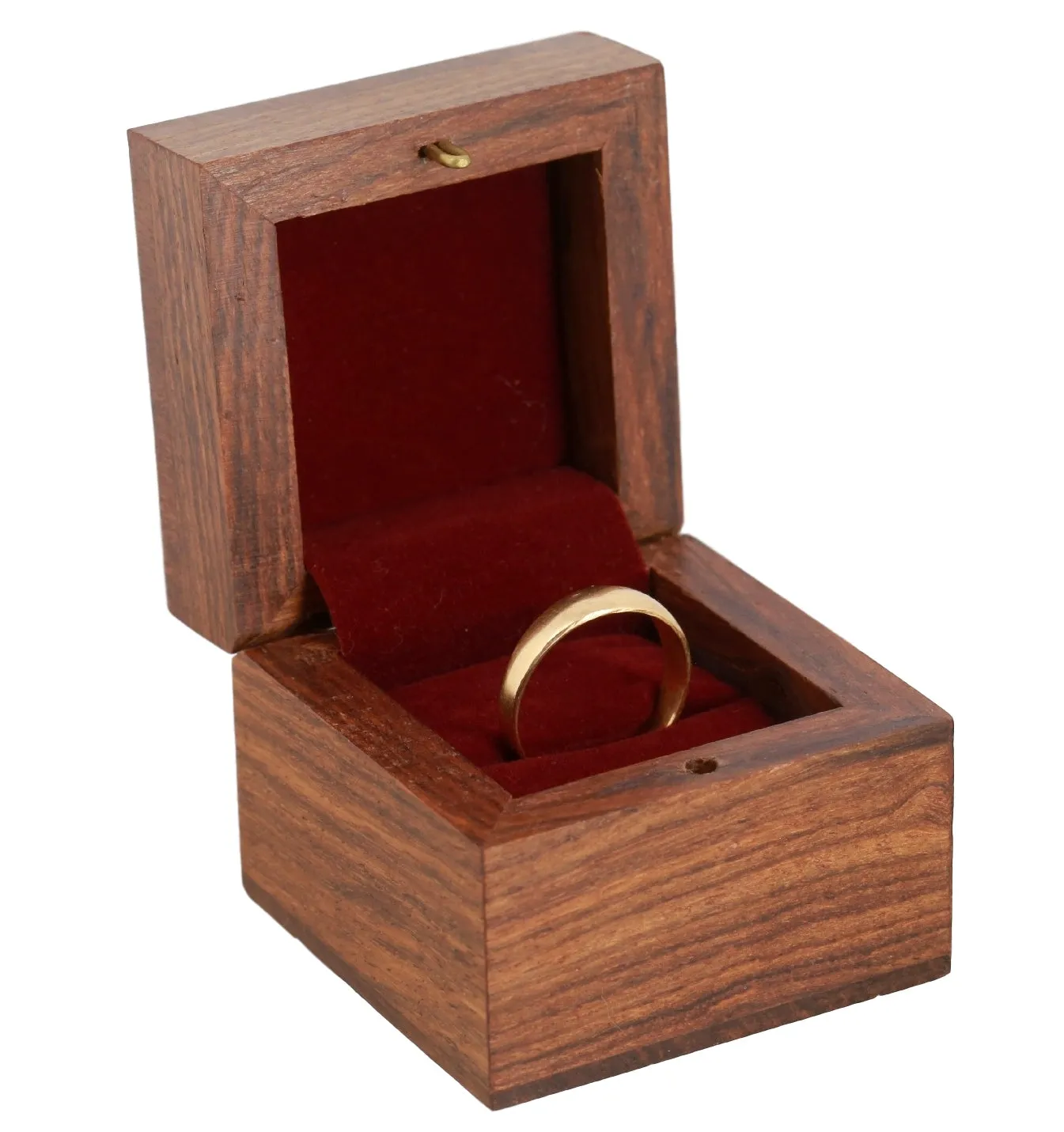 ShalinIndia Wooden Box for Jewelry Handmade Indian - Perfect for Rings,2X2X2 Inch,wc_ring_box_7