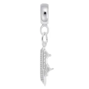 Ship Charm Dangle Bead In Sterling Silver