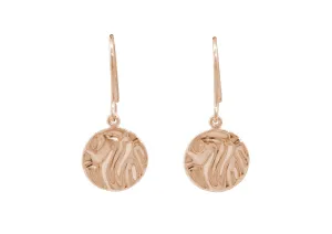 Silk Wave Earrings, Red Gold