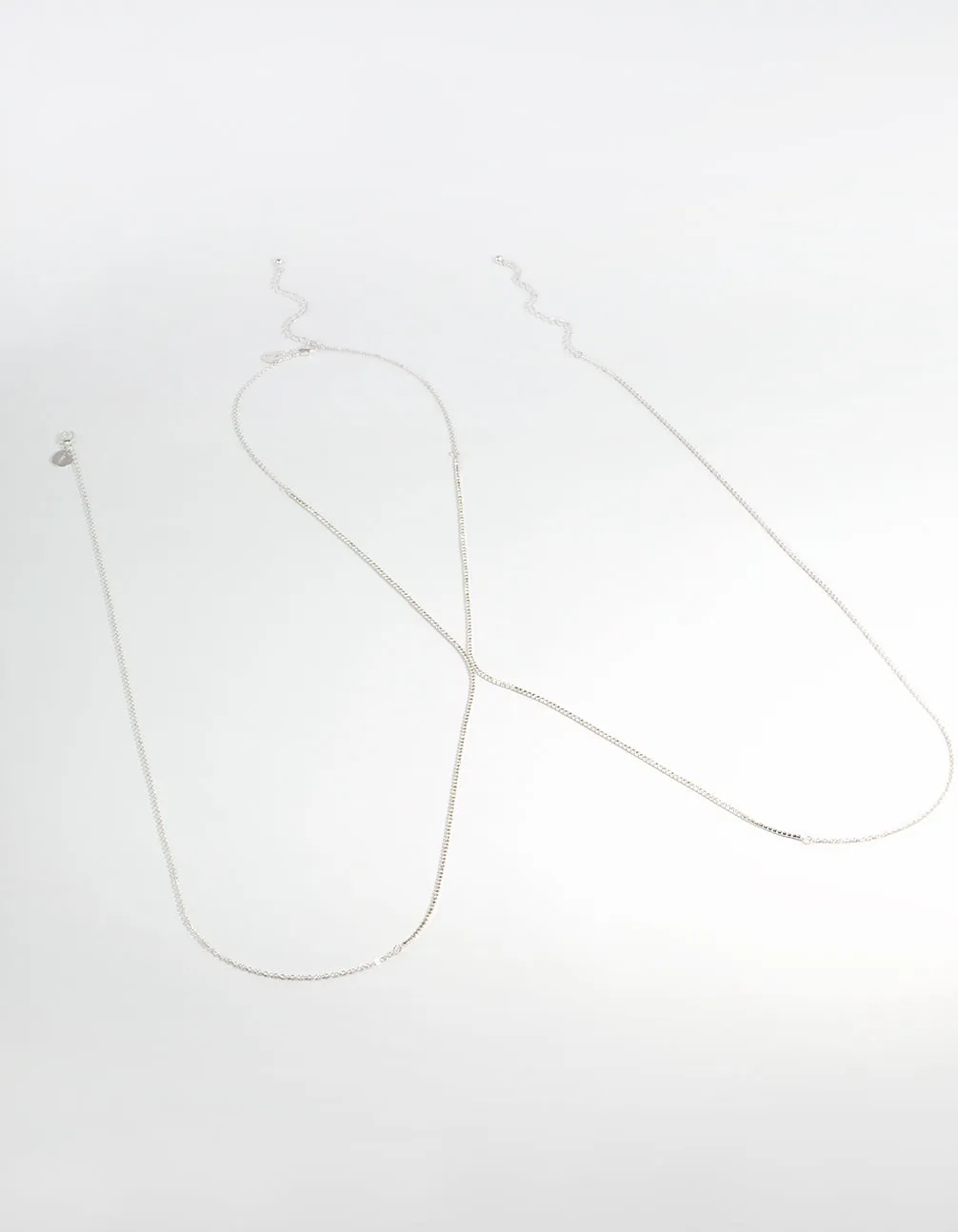 Silver Diamante Cross Body Chain