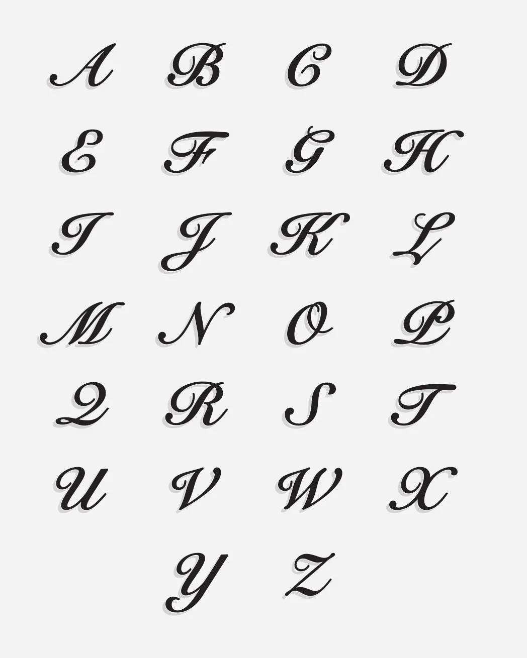 Small Script Initial Necklace