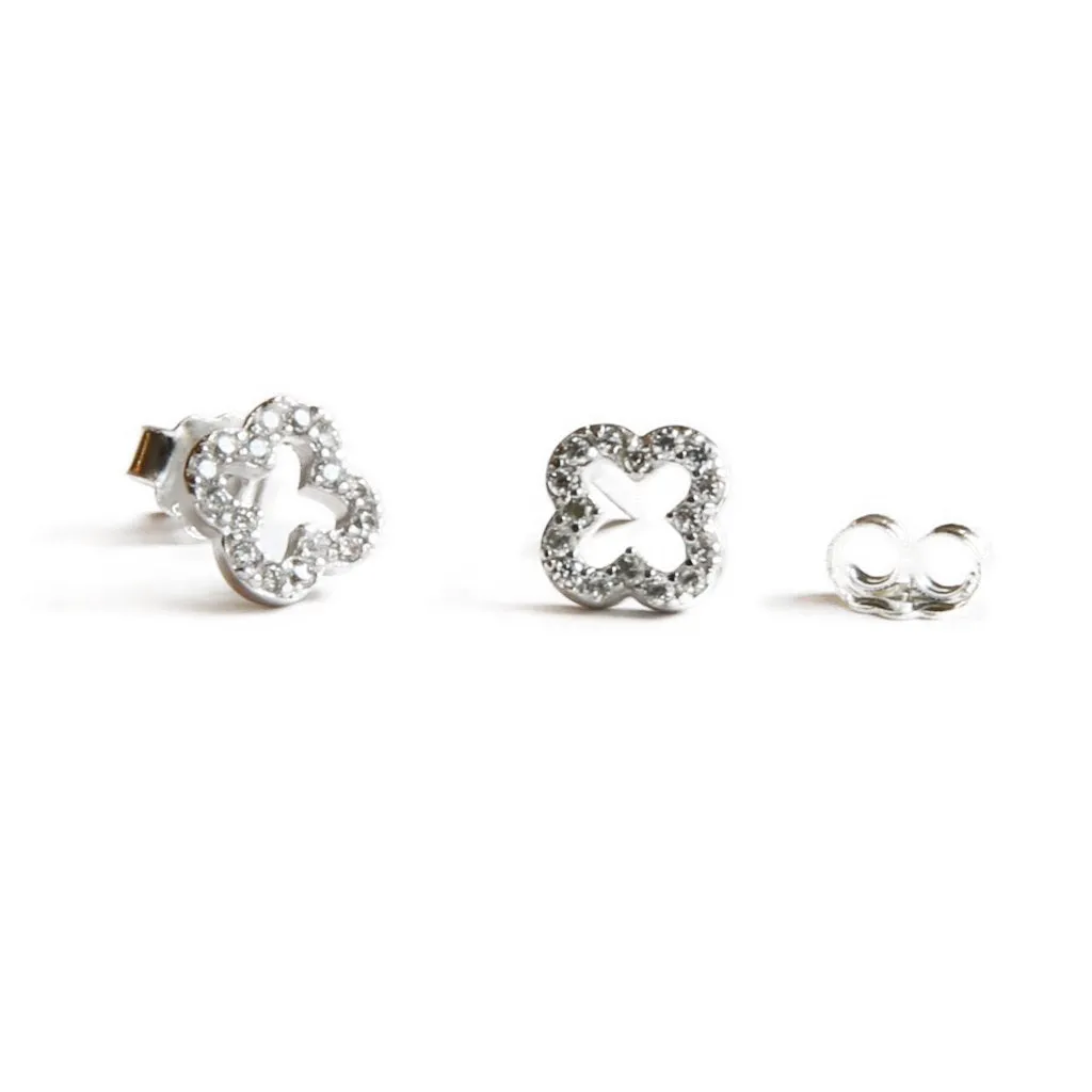 Sparkle Clover Studs